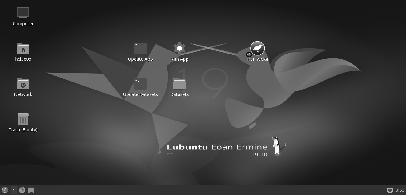 VM screenshot (grayscale)